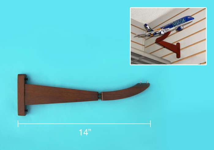 Mahogany Wall Mount Display Stands For Desktop Airplane Models