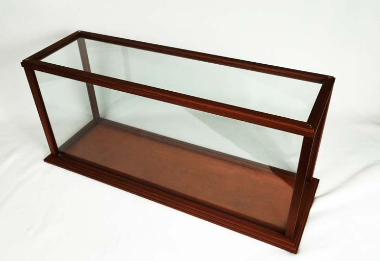 Small - Mahogany & Acrylic Glass Ship Display Case