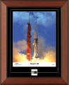 NASA - Apollo Program Saturn 1B Blast Off - Framed Photo- w/ Rocket Fin Relic