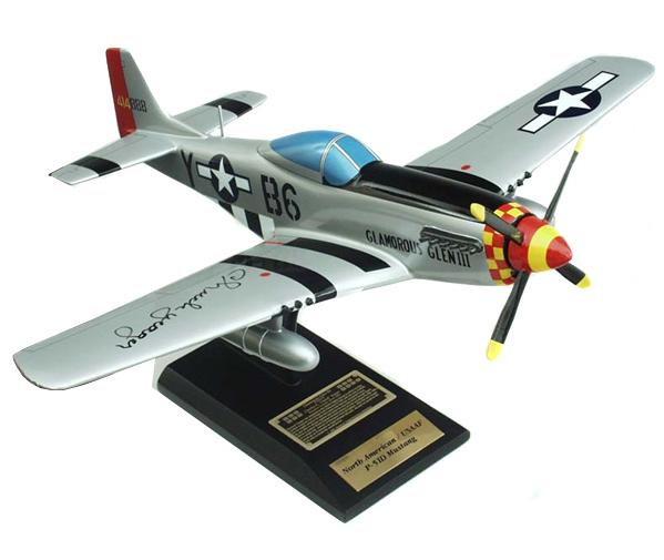 North American P-51D Mustang "Glamorous Glen III" 1/24 Scale Model Autographed by Brigadier General Charles E."Chuck" Yeager - ESAF005CY