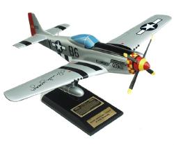Click Here For Larger View - North American P-51D Mustang "Glamorous Glen III" Hand Signed by General Chuck Yeager - ESAF005CY