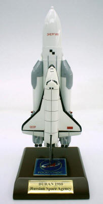CCCP - Space Shuttle Buran - 1/200 Scale Large Mahogany Model