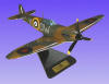 WWII British RAF - Supermarine - Spitfire MK. 1 - Elite Skywarrior - 1/24 Scale Mahogany Model - ESFN003W