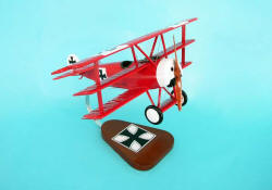 Red Baron - Fokker DR. 1 Triplane -  Elite Skywarrior - 1/20 Scale Mahogany Model - ESFN014W