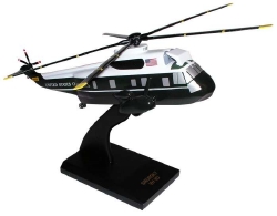 USMC - Presidential One Helio - Sikorsky VH-3D Seaking Marine One Helicopter - 1/48 Scale Mahogany Model - C2448H3W