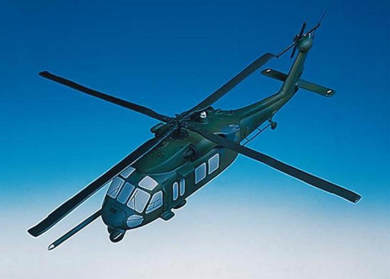 USN - MH-60R Seahawk Helicopter - 1/40 Scale Mahogany Model