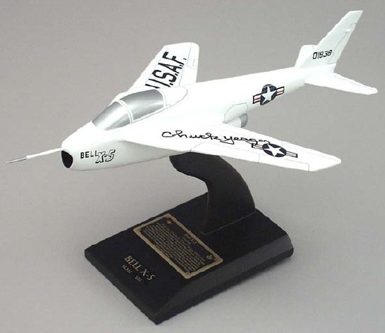 Bell X-5 - Experimental Research Rocket Plane Autographed by Chuck Yeager