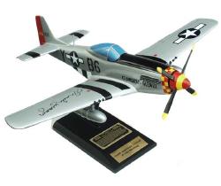 P-51D Mustang model signed by Chuck Yeager