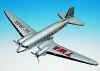 TWA - Trans World Airlines - Douglas - DC-3 - 1/72 Scale Mahogany Model - G0672P2W