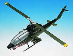 US Army - AH-1G Bell Cobra Snake-Gunship - 1/32 Scale Mahogany Helicopter Model - D0632H3W
