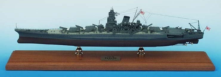 Japan - Yamato Battleship - 1/350 Scale Mahogany Ship Model