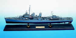 Click Here For A Larger View - USN Square Bridged Fletcher Class Destroyer - 1/192 Scale Mahogany Model