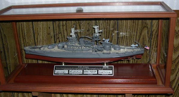 USS Arizona - Signed - 1/350 Scale Mahogany Ship Model - Signature Series