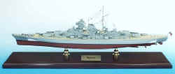 Click Here For Details And A Larger View - WWII German - Bismarck Battleship - 1/350 Scale Mahogany Model