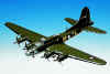 USAAF - Boeing - B17F Flying Fortress - Memphis Belle - Elite Skywarrior - 1/54 Scale Mahogany Model - ESAF007W