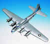 USAAF - Boeing - B-17G Flying Fortress - Silver - Elite Skywarrior - 1/54 Scale Mahogany Model - ESAF008W