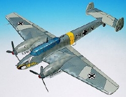 Messerschmitt - ME-110C (BF-110C) - Elite Skywarrior - 1/32 Scale Mahogany Model - ESFN009W