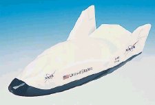 NASA - X-38 Space Escape Shuttle - 1/30 Scale Mahogany Model - E1930S3W