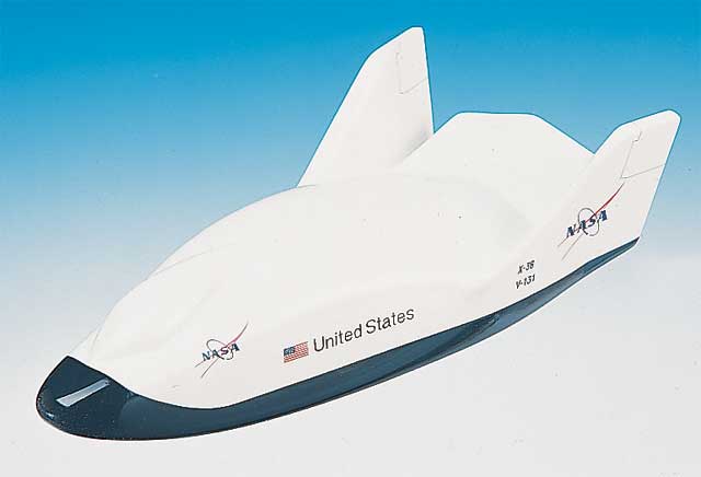 NASA - X-38 Space Escape Shuttle - 1/30 Scale Mahogany Model