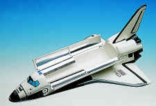 NASA Space Shuttle Discovery Model 1/100 Scale Replica (with working cargo bay doors)