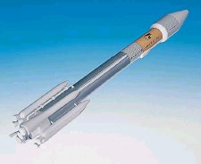 NASA - Lockheed-Martin - Atlas II Rocket - 1/200 Scale Mahogany Model - E2320R3W
