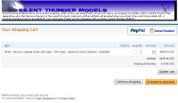 Sample Screenshot of Shopping Cart