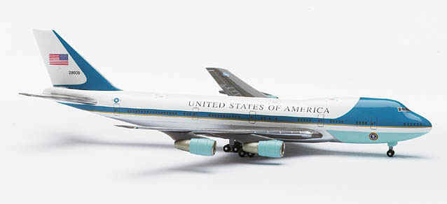 Herpa - Boeing 747-200 VC-25A - Air Force One Model - 1/500 Scale Diecast Metal Model