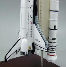 Columbia Shuttle Full Stack - 1/144 Scale Mahogany Model