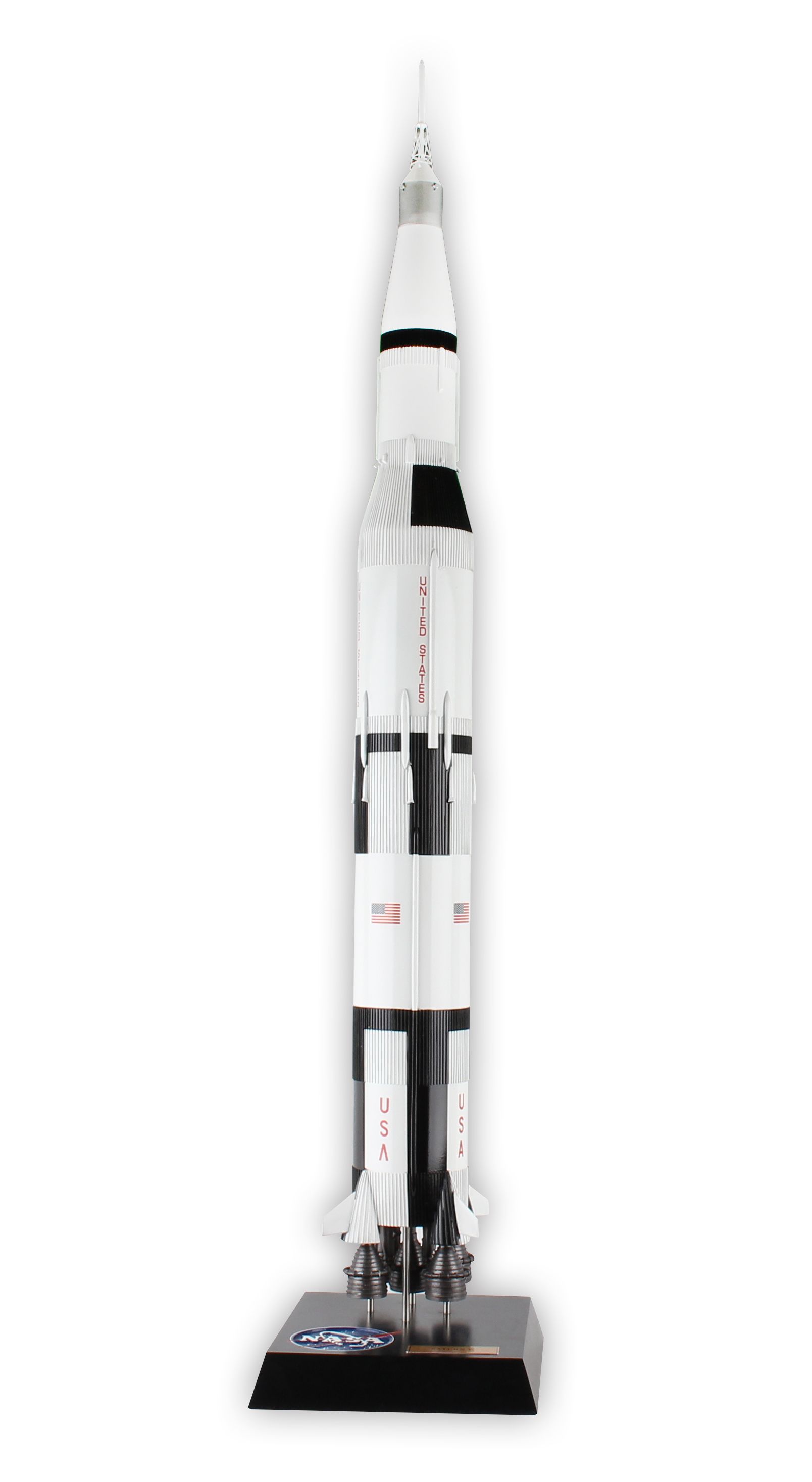 NASA Apollo Saturn V Rocket Model 1/100 Scale Model Moon Rocket