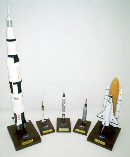 NASA - Space Shuttle Orbiter and 4 Launch Carrier Vehicle Rocket Collection