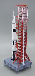 Apollo - Saturn V Rocket on Launch Pad - 1/200 Scale Model