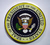 Presidential Seal - 5" Brass Color Etched Plaque