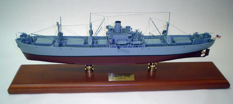 USN - Liberty Ship - 1/192 Scale Mahogany Ship Model
