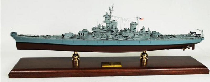 USS Missouri BB-63 Battleship - 1/350 Scale Mahogany Ship Model