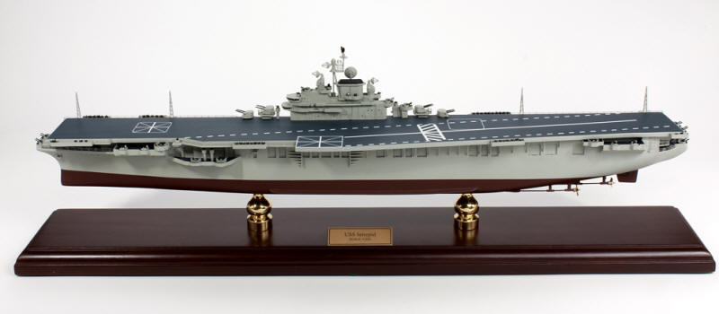 USS Intrepid CV-11 Aircraft Carrier 1/350 Scale Mahogany Model