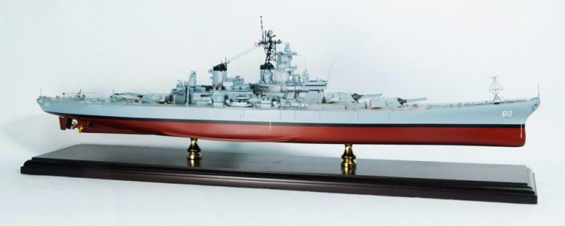 USS New Jersey BB-62 Battleship 1/350 Scale Mahogany Model