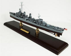 Click Here For A Larger View - USN Square Bridged Fletcher Class Destroyer - 1/192 Scale Mahogany Model