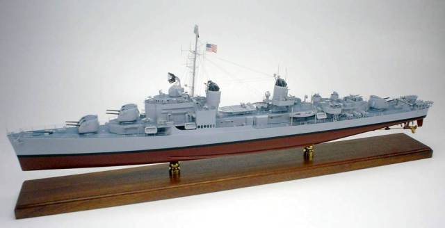 Click image for a larger view! - Gearing Class Destroyer Model - Custom Mahogany Ship Model
