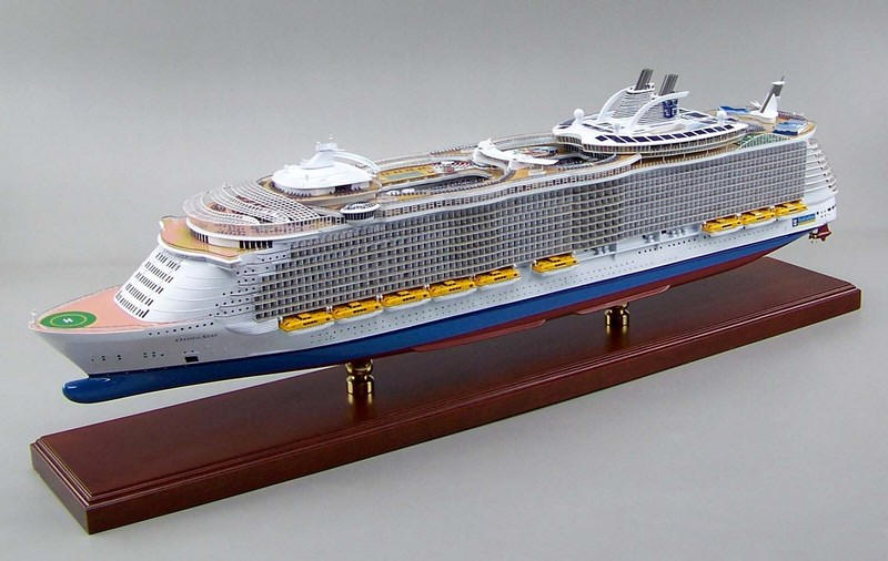 Click image for a larger view! - Majesty of the Seas - Royal Carribean - Cruise Ship - Custom Mahogany Ship Model