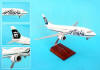 SkyMarks - Alaska B737-400 W/Gear & Wood Display Stand - 1/100