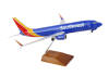 SkyMarks Supreme - Southwest 737-800 w/ Winglets, Gear & Wood Display Stand - 1/100 Scale
