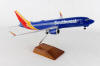 SkyMarks Supreme - Southwest 737-MAX8 w/ Winglets, Gear & Wood Display Stand - 1/100 Scale