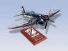 F4U-4 Corsair USMC -  "BLACK SHEEP SQUADRON" - Super Elite - 1/26 Scale Mahogany Model - SE005W