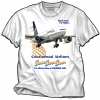 Continental 777 T-Shirt - On the front of a 100% cotton white shirt is Continental's long-haul specialist, the 777. It features the current "Work Hard, Fly Right" slogan. Sizes M, L, XL and XXL.