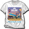 KLM 777 at Amsterdam! - Available now! KLM 777 landing at Amsterdam's Schiphol! That's the theme of our brand new KLM 777 shirt. On the front of a 100% cotton Fruit-of-the-Loom shirt. Sizes M, L, XL and XXL