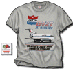 United 727-100 T-Shirt - Shown here is our 727-100 United shirt. This is a large front print on a 100% cotton ash shirt and is authentic in every detail. This shirt depicts the original 727-100 (N7006U) which has been preserved for posterity at the Chicago Museum of Science and Industry. Printed in spot color for very vivid color saturation, this is a vintage classic. M, L, XL and XXL