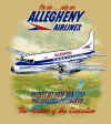 Allegheny Airlines design on back of CV-580 T-Shirt - ALCO