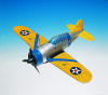 USN - Brewster - F2A-2 Buffalo - Elite Skywarrior - 1/24 Scale Mahogany Model - ESSN014W