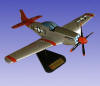 North American - P-51D Mustang - Tuskegee Airmen - Elite Skywarrior - 1/24 Scale Mahogany Model - ESAF028W