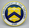 US Department Of The Treasury Seal - 14" Mahogany Wall Plaque